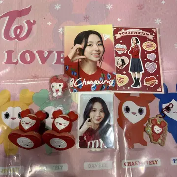 Chaeyoung 포토 카드 캐릭터 굿즈 세트