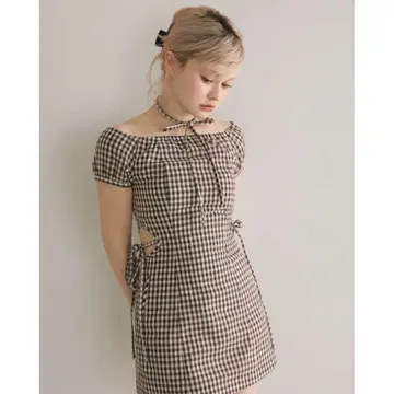 ANDMARY 안드마리 Becky check mini dress