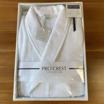 UCHINO PRO CREST 화이트 목욕 가운 LA / 90