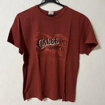 CALEE Supply Co. 버건디 티셔츠 M
