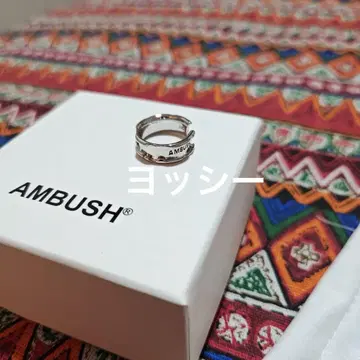 AMBUSH 실버 더블 링