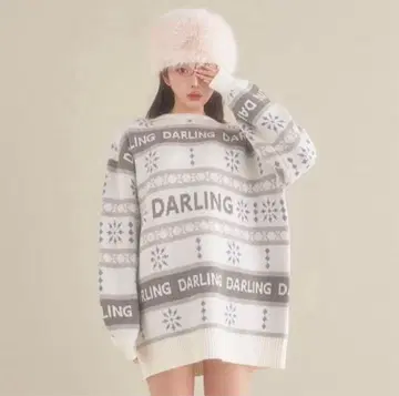 Darich 니트 스노우 모티브 풀오버