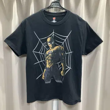스파이더맨 T셔츠 Hanes 블랙 사이즈M