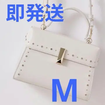 M 사이즈 아이보리 셀포드 뤼탕 비쥬 스터드 미니백 새상품
