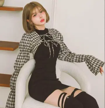 darich 셔링 볼레로 미니 원피스