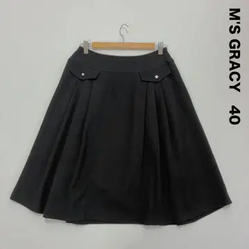 M'S GRACY 엠즈 그레이시 박스 플리츠 서큘러 스커트 40