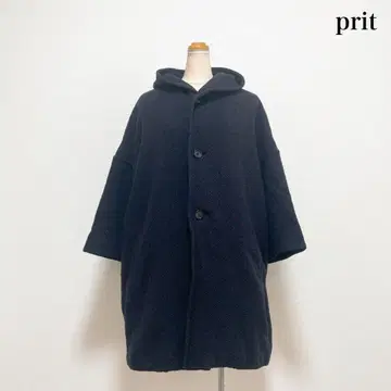 prit 트위드 울 코트 차콜 그레이 일본제 겨울 내추럴