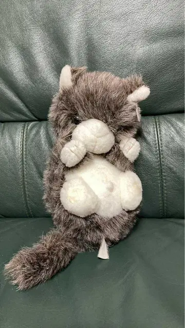 레어 레트로 장난 천사 고양이 그레이 봉제 인형