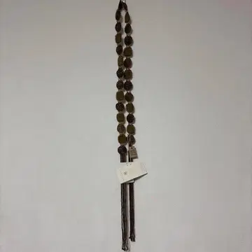 과테말라 산 CORNICE 비즈 목걸이 올리브 그린