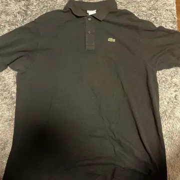 LACOSTE 블랙 피케 셔츠