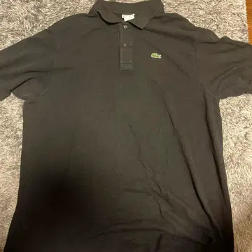 LACOSTE 블랙 피케 셔츠