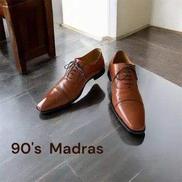 새상품급 90's 마드라스 드레스 슈즈 브라운 26cm [75]