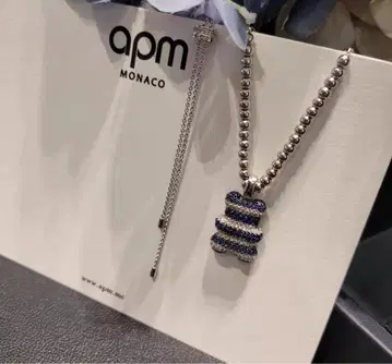 apm Monaco 스트라이프 디자인 목걸이