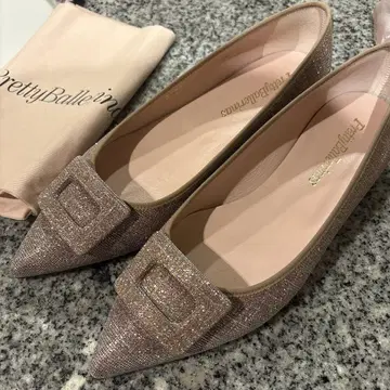 PrettyBallerinas 핑크 글리터 플랫슈즈