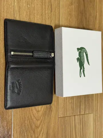 LACOSTE 블랙 접이식 지갑