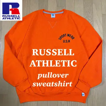 Russell Athletic 전V 크루넥 맨투맨 백프린트
