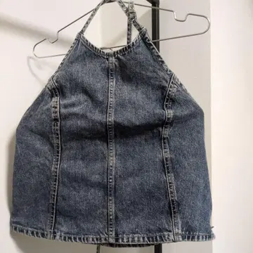 [ 새상품급 ] ZARA 데님 홀터넥 뷔스티에