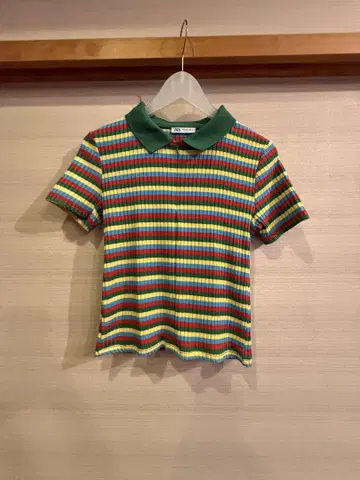 ZARA 카라 부착 반팔 니트