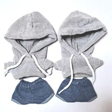익명 배송 쓰리코인즈 봉제인형 의류 후드티&데님 팬츠