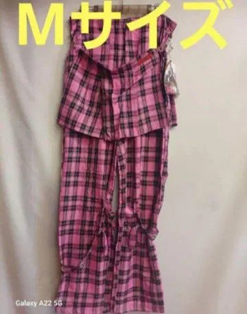 MAD 남성용 타탄 체크 본지티 팬츠 핑크 M