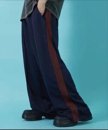 SIDEWAY STANCE 라인 저지 와이드 트랙 팬츠