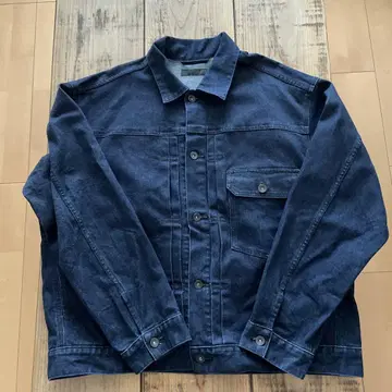 다크 네이비 유니클로 퍼스트 데님 자켓 XL