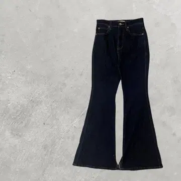 여성용 M 상당 빈티지 플레어 데님 팬츠 부츠컷 다크 인디고