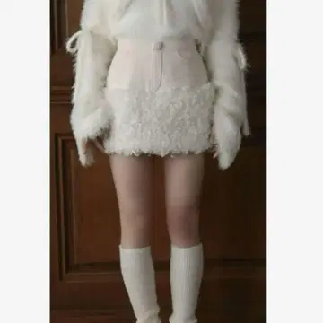 BUBBLES 푸들 미니 치마바지 화이트 아이보리