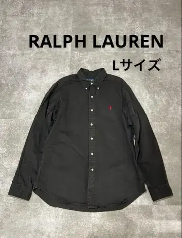 랄프 로렌 긴팔 셔츠 L 남성용 숯 블랙 컬러 Classic fit