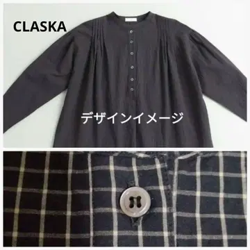 1620 CLASKA 클래스카 D 디 긴팔 턱 체크 블라우스