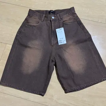 SLOPPY 브라운 하프 팬츠 프리 사이즈 브라운 데님 팬츠