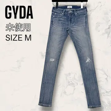 [ 미사용 ] GYDA 데미지 스키니 데님 팬츠 사이즈 M 스트레이트