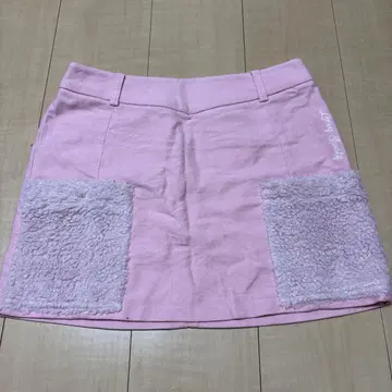 한국 르꼬끄 핑크 플리스 포켓 스커트 69-91cm