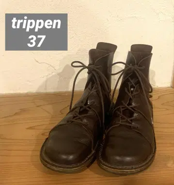 [ trippen Nomad ] 가죽 부츠 37 레이스업 브라운