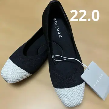heal me 여성용 플랫슈즈 블랙/화이트 22.0cm 새상품