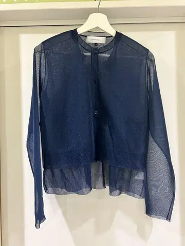 LE CIEL BLEU 네이비 시스루 가디건