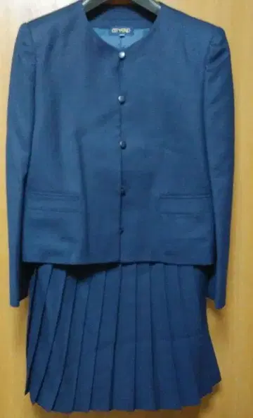 네이비 플리츠 스커트 수트 9호