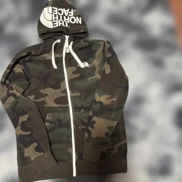 THE NORTH FACE 카모 패턴 풀 집업 후드티
