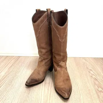 긴자 카네마츠 롱 부츠 브라운 23cm A10