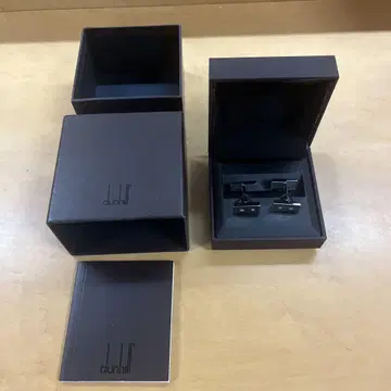 미사용품 dunhill 실버 커프스 단추 박스 포함