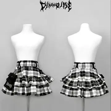 DimMoire PUNK 프릴 미니 스커트 체크
