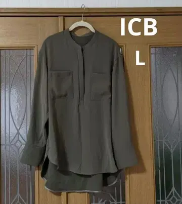ICB 아이씨비 블라우스 L 카키색 빅 사이즈 L~LL