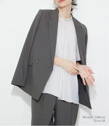 플라스테 프리미엄 옥스 더블 자켓 그레이