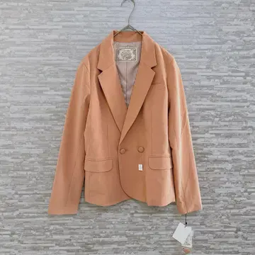 솔리도르 자켓 M 핑크 안감 스트라이프 더스티 컬러 새상품 택 포함