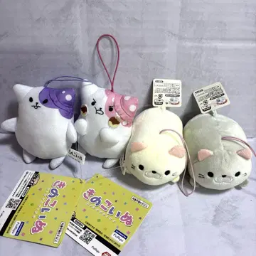 버섯 강아지 잠자는 고양이 서밋 봉제 인형 마스코트 묶음 판매 4개 세트