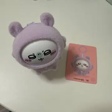 모몽가 미니소 페이스 체인지 마스코트 키링