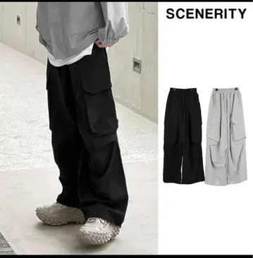 SCENERITY 카고 팬츠 화이트