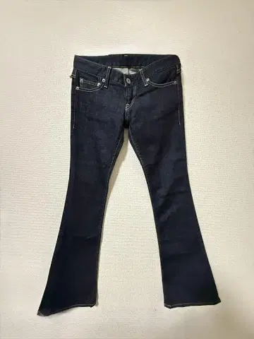 [새상품 미사용] 벽장에 있던 MOUSSY 다크 블루 플레어 데님 팬츠