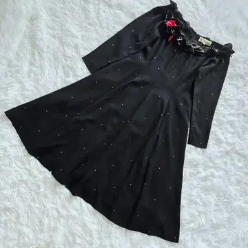 레어 새상품급 HANAE MORI 큐빅 장미 꽃 원피스 2way