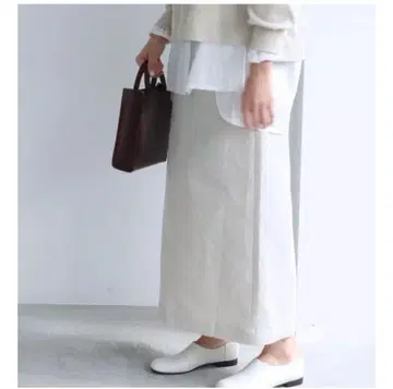 yuni 린넨/코튼 dobby I라인 롱 스커트